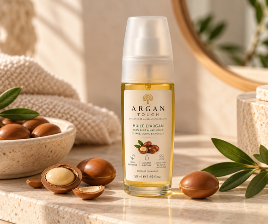 Huile d’argan pure Argan Touch pour le visage, le corps et les cheveux