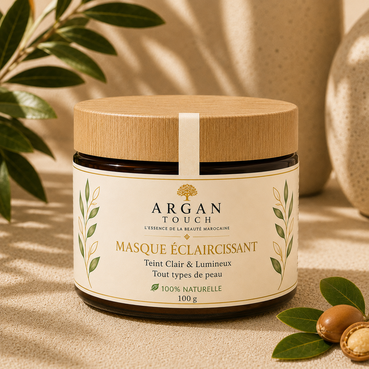 Masque éclaircissant visage Argan Touch à l'huile d'argan 100 g