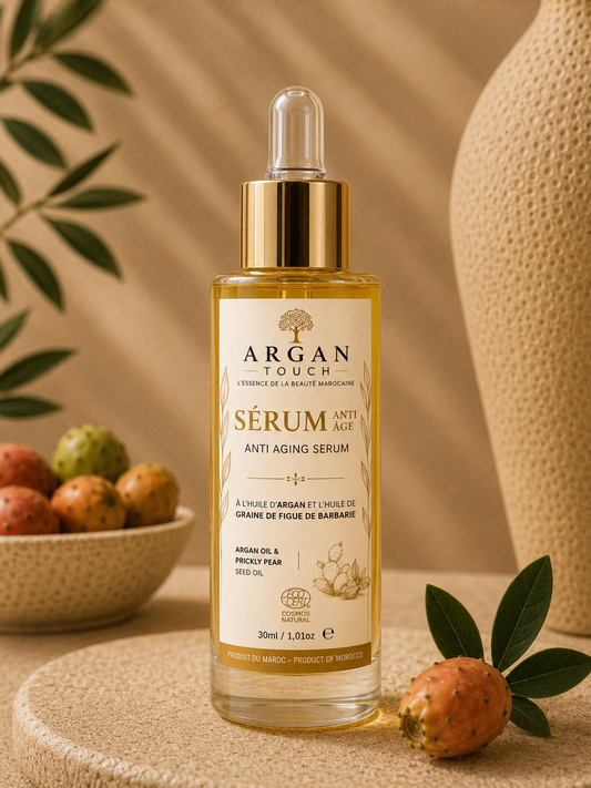 Sérum anti-âge Argan Touch à l'huile d'argan et à l'huile de figue de Barbarie – flacon de 30 ml